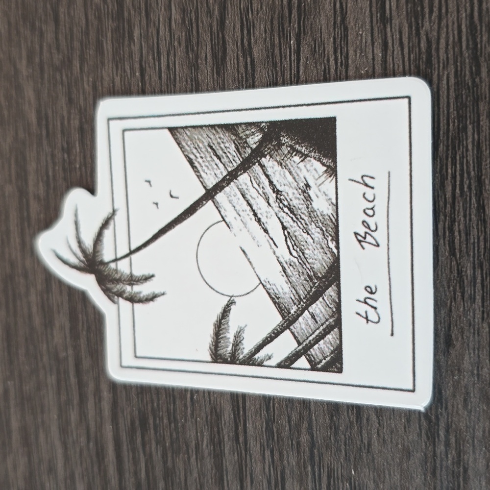 *FREE* The Beach Palm Tree Ocean Sticker